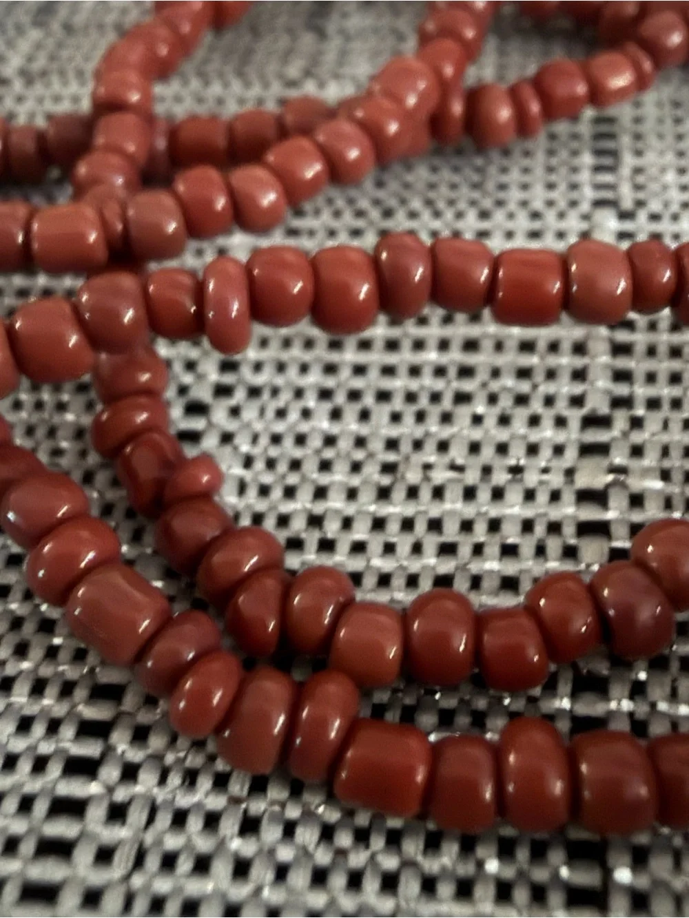 Multi-Strand Red Glass Beaded Necklace - Women Jewelry
